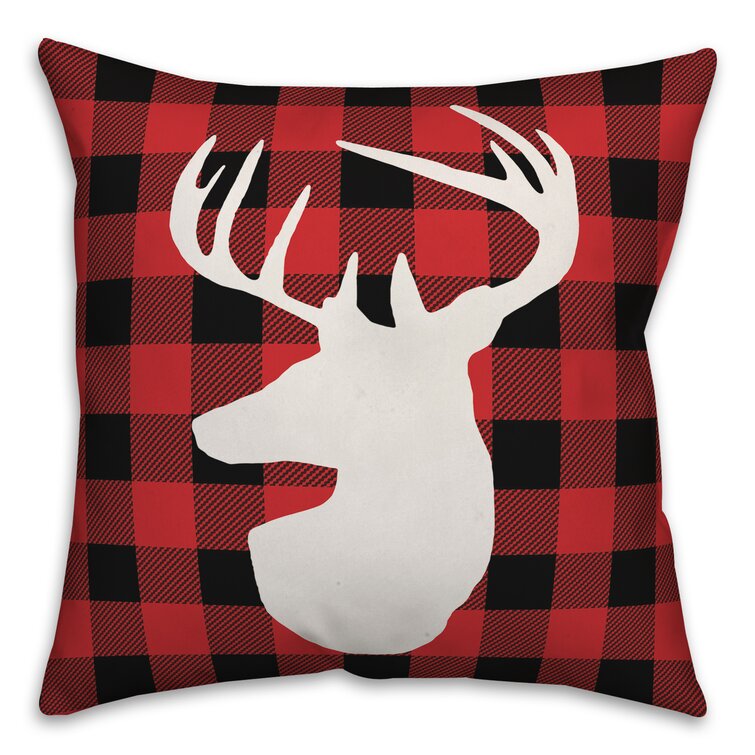 Buffalo plaid deer sales pillow